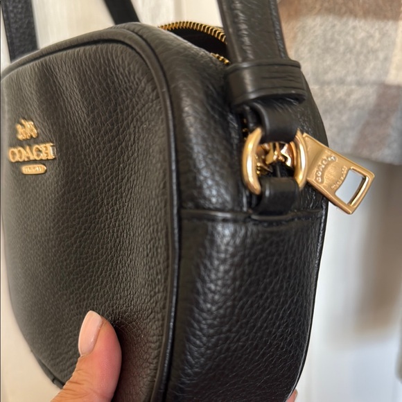 Coach Black Leather Crossbody Bag Camera bag - Picture 9 of 11